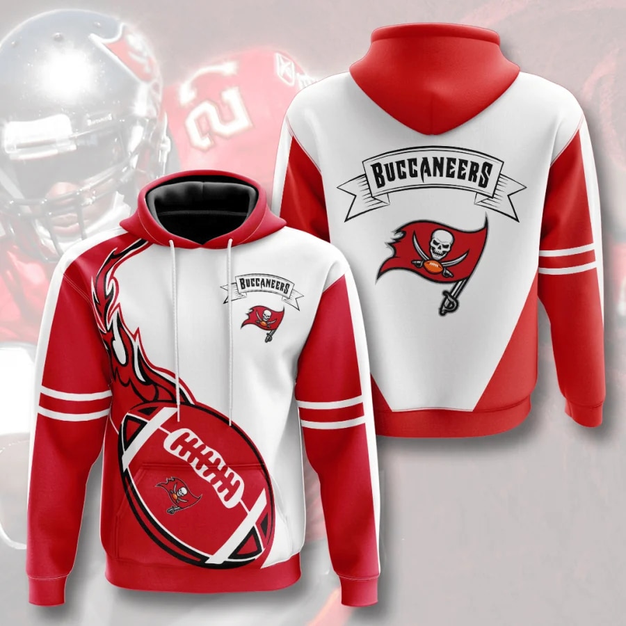 Tampa Bay Buccaneers Hoodie Flame Balls Graphic Gift For Fans With All Over Print Zip Up Hoodie Men