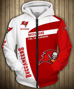 Tampa Bay Buccaneers Hoodie Pullover Zip Hoodie Gift For Fans With 3D Hoodies With Zippers