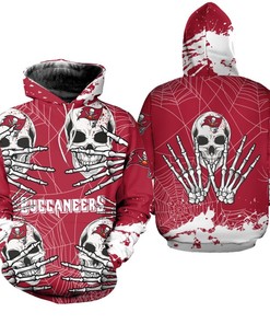 Tampa Bay Buccaneers Hoodie Skull For Halloween Graphic With 3D Hoodies For Men Graphic