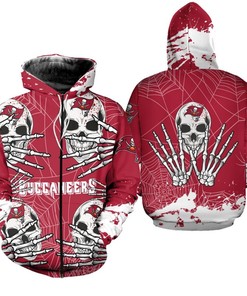 Tampa Bay Buccaneers Hoodie Skull For Halloween Graphic With 3D Hoodies For Men Graphic