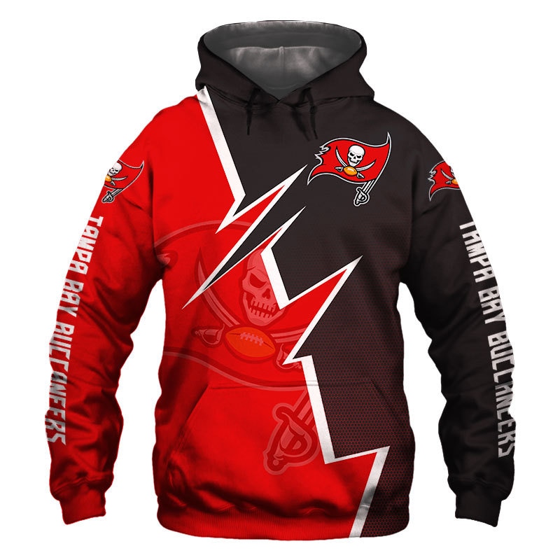 Tampa Bay Buccaneers Hoodie Zigzag Graphic Zip Hoodie Gift For Fans With All Over Print Hoodies For Women