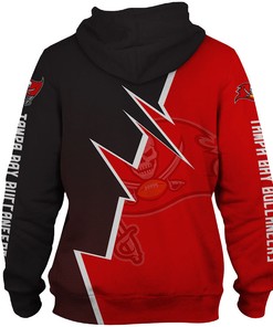 Tampa Bay Buccaneers Hoodie Zigzag Graphic Zip Hoodie Gift For Fans With All Over Print Hoodies For Women