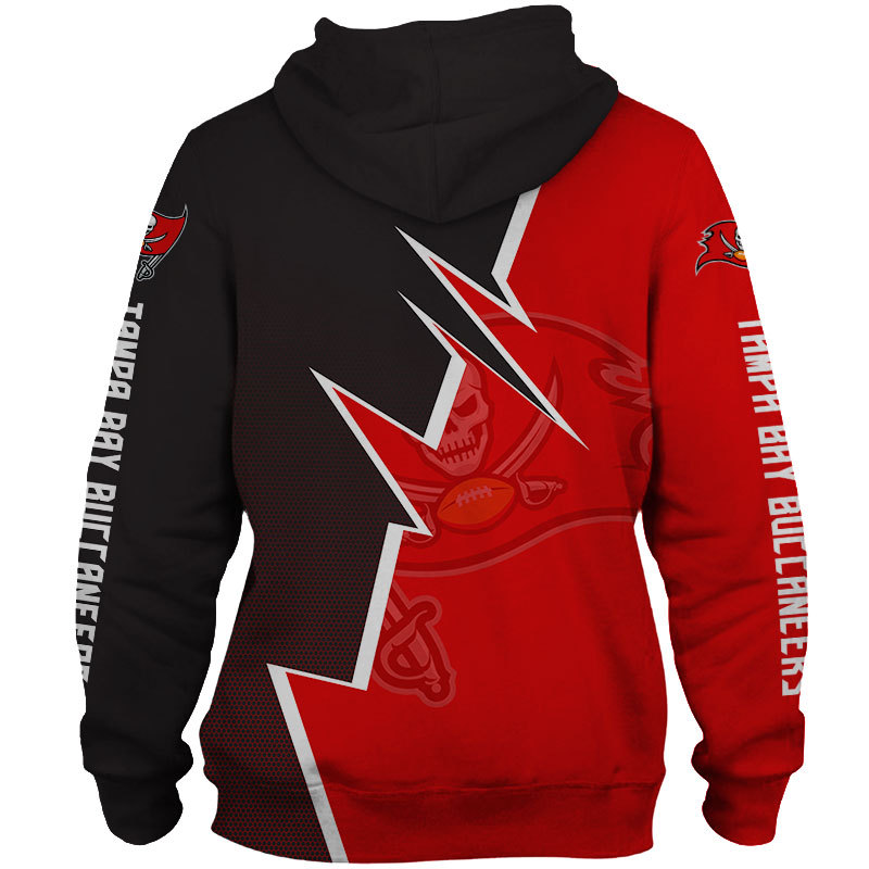 Tampa Bay Buccaneers Hoodie Zigzag Graphic Zip Hoodie Gift For Fans With All Over Print Hoodies For Women