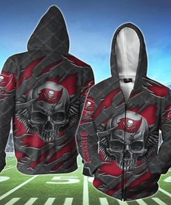 Tampa Bay Buccaneers Skull 3D Hoodie - Perfect Gift For Fans