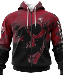 Tampa Bay Buccaneers Skull Hoodie Custom Name & Number Gift For Fans With 3D Printed Hoodies