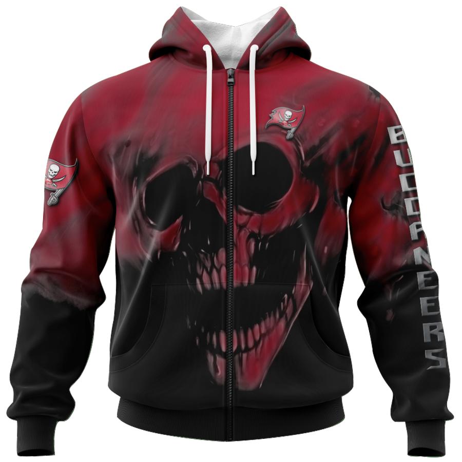 Tampa Bay Buccaneers Skull Hoodie Custom Name & Number Gift For Fans With 3D Printed Hoodies