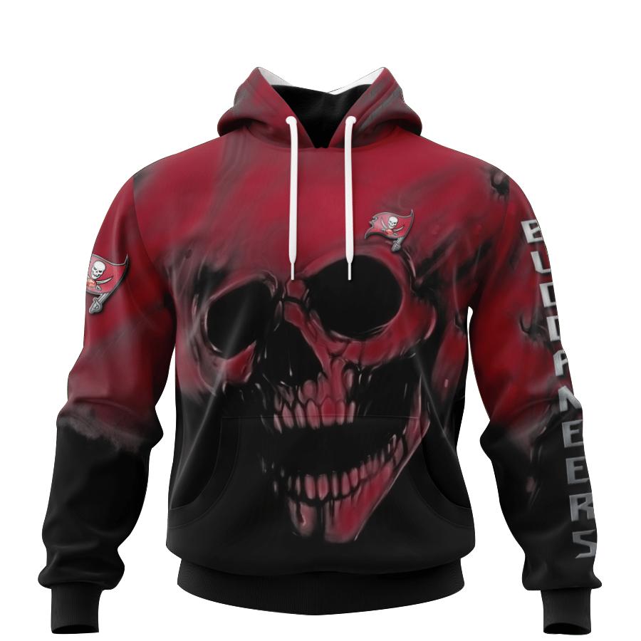 Tampa Bay Buccaneers Skull Hoodie Custom Name & Number Gift For Fans With 3D Printed Hoodies