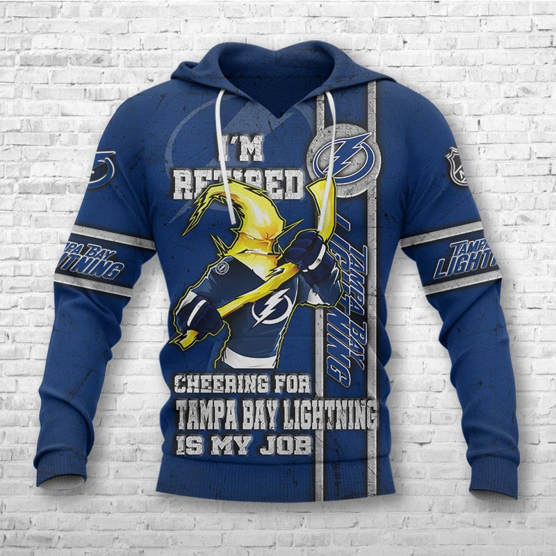 Tampa Bay Lightning Hoodie 3D I'M Retired Gifts For Fans With All Over Print Hoodies For Women