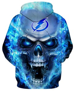 Tampa Bay Lightning Hoodie 3D Skull Smoke Gifts For Fans With 3D Printed Hoodies