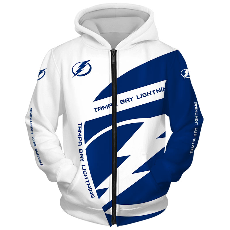 Tampa Bay Lightning Hoodie 3D Zip Hoodie Gift For Fans With All Over Print Hoodie Printful