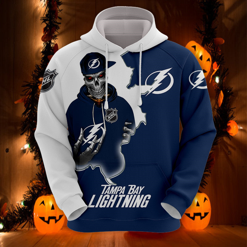 Tampa Bay Lightning Skull Hoodie 3D Gifts For Fans With 3D Hoodies For Men Graphic