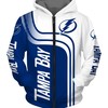 Tampa Bay Lightning Zipper Hoodie Pullover Gift For Fans With Mens 3D Hoodies