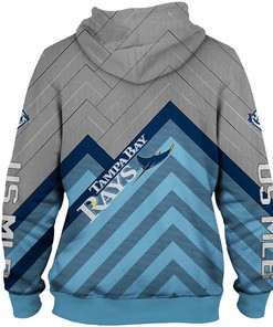 Tampa Bay Rays Hoodie 3D Baseball Zip Hoodie For Fans With 3D Printed Hoodies