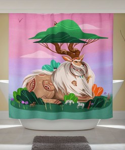 Tanzania Art Print Shower Curtain - African Wildlife Fun Decor