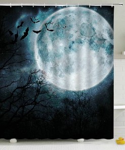 Tarot And Sun Moon Phase Full Moon Shower Curtain For An Occult Bath