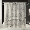 Tarot Moon and Star Waterproof Shower Curtain Decoration