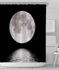 Tarot Sun Moon Phase Occult Art Shower Curtain for a Modern Abstract Bathroom