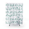 Teal Birds Shower Curtain, Great Home Decor Gift Idea For Bird Lovers