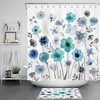 Teal Flower Watercolor Shower Curtain for a Dreamy and Inviting Bathroom Decor