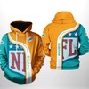 Team 3D Printed Miami Dolphins All Over Print Hoodie 