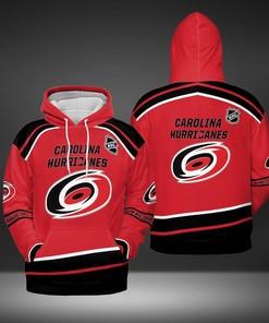 Team All Over Print Hoodie - Carolina Hurricanes Nhl Zip-Up Option