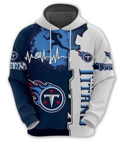 Tennessee Titans 3D All Over Print Zip Hoodie For Nfl Fans With All Over Print Hoodies For Women