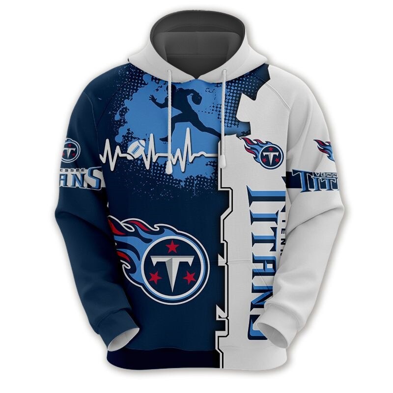 Tennessee Titans 3D All Over Print Zip Hoodie For Nfl Fans With All Over Print Hoodies For Women