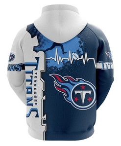 Tennessee Titans 3D All Over Print Zip Hoodie For Nfl Fans With All Over Print Hoodies For Women