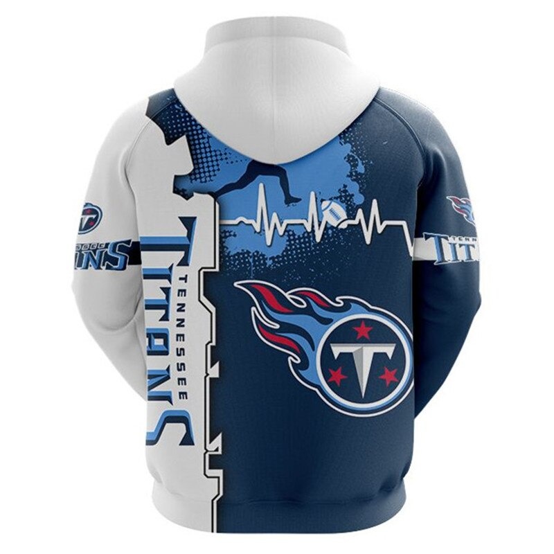 Tennessee Titans 3D All Over Print Zip Hoodie For Nfl Fans With All Over Print Hoodies For Women