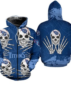 Tennessee Titans 3D Skull Hoodie Perfect For Halloween