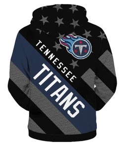 Tennessee Titans All Over Print Striped Banner Zipper Hoodie For Fans