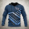 Tennessee Titans All Over Print Zip Up Hoodie With No.1 Design