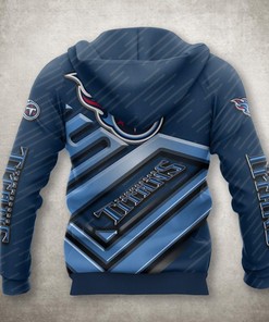 Tennessee Titans All Over Print Zip Up Hoodie With No.1 Design