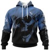 Tennessee Titans Custom Name & Number 3D Skull Hoodie For Diehard Fans