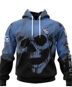 Tennessee Titans Custom Name & Number 3D Skull Hoodie For Diehard Fans