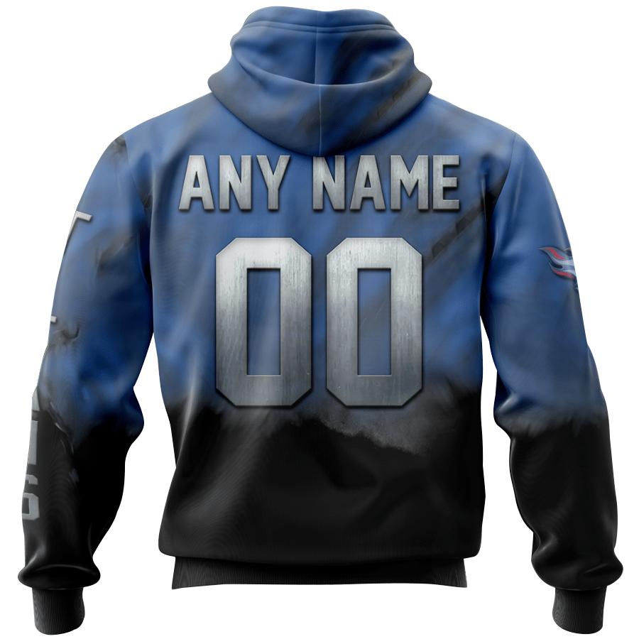 Tennessee Titans Custom Name & Number 3D Skull Hoodie For Diehard Fans