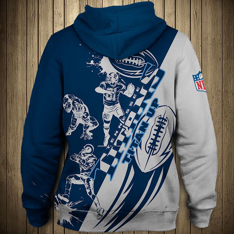 Tennessee Titans Hoodie 3D Cartoon Player Cute Zip Hoodie With 3D Hoodies With Zippers