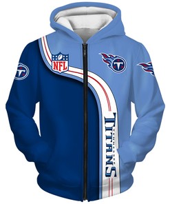 Tennessee Titans Hoodie 3D Cute Zip Hoodie Pullover Gift With 3D Graphic Hoodies