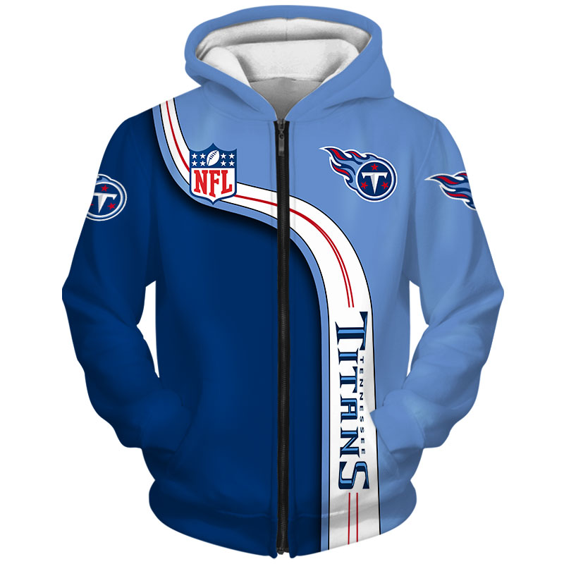 Tennessee Titans Hoodie 3D Cute Zip Hoodie Pullover Gift With 3D Graphic Hoodies