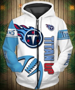 Tennessee Titans Hoodie 3D Graphic Balls Zip Hoodie Pullover With All Over Print Hoodie Printful