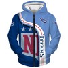 Tennessee Titans Hoodie 3D Nfl Pullover Zip Hoodie For Fans With 3D Hoodies For Men Graphic
