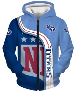 Tennessee Titans Hoodie 3D Nfl Pullover Zip Hoodie For Fans With 3D Hoodies For Men Graphic