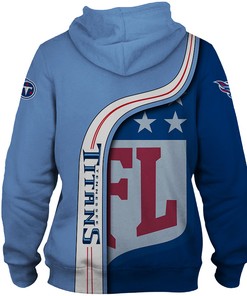 Tennessee Titans Hoodie 3D Nfl Pullover Zip Hoodie For Fans With 3D Hoodies For Men Graphic