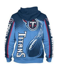Tennessee Titans Hoodie 3D Zip Hoodie Cute Flame Balls Graphic Gift With 3D Printed Hoodies
