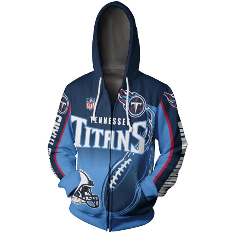 Tennessee Titans Hoodie 3D Zip Hoodie Cute Flame Balls Graphic Gift With 3D Printed Hoodies