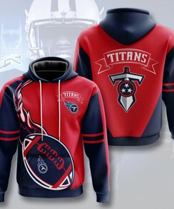 Tennessee Titans Hoodie Flame Balls Graphic Gift For Fans With All Over Print Zip Up Hoodie Men