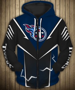 Tennessee Titans Hoodie Lightning Graphic Gift For Fans With Custom All Over Print Hoodie