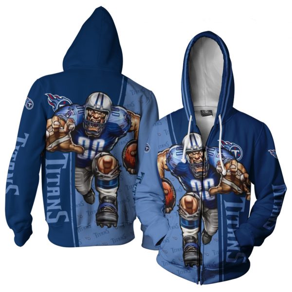 Tennessee Titans Hoodie Ultra Cool 3D Mascot Gift For Fans