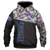 Tennessee Titans Military Style All Over Print 3D Zip Hoodie