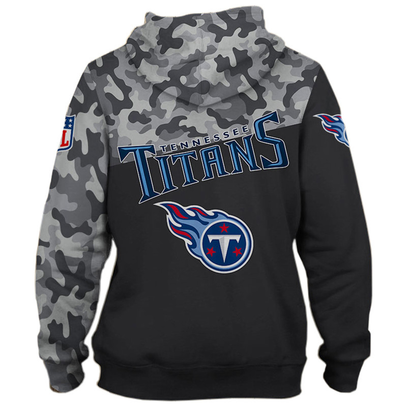 Tennessee Titans Military Style All Over Print 3D Zip Hoodie